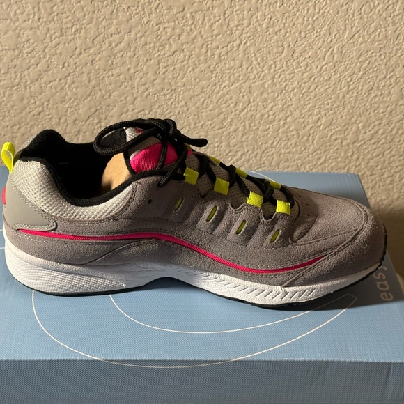 Easy Spirit’s Romy  Gray and Pink Athletic Shoes with Vibrant Accents - Picture 6 of 8